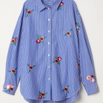 handm striped floral shirt