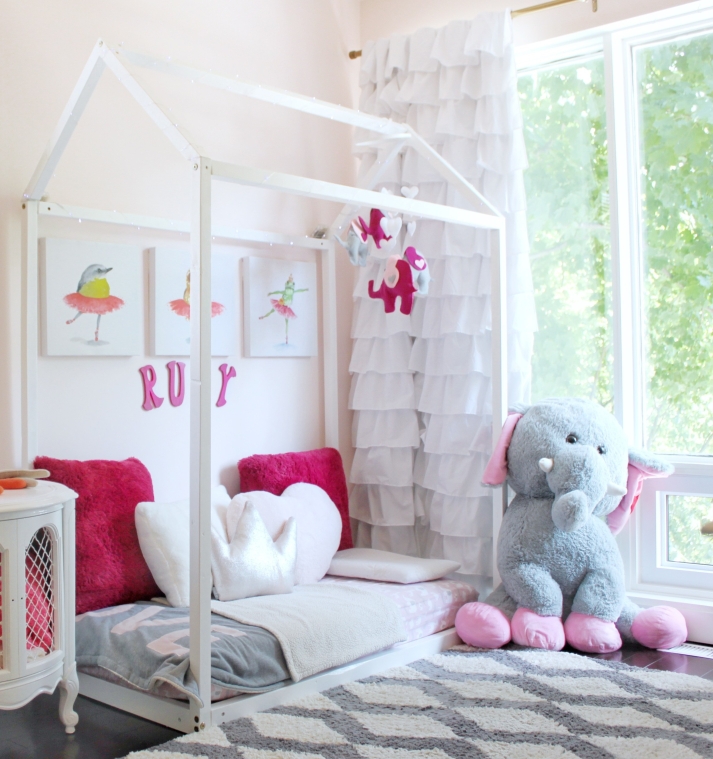 Toddler Girls Pink Room Housebed